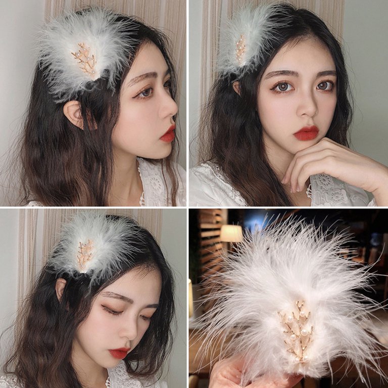 Feather headdress cute hairpin fairy super fairy hair hair clip