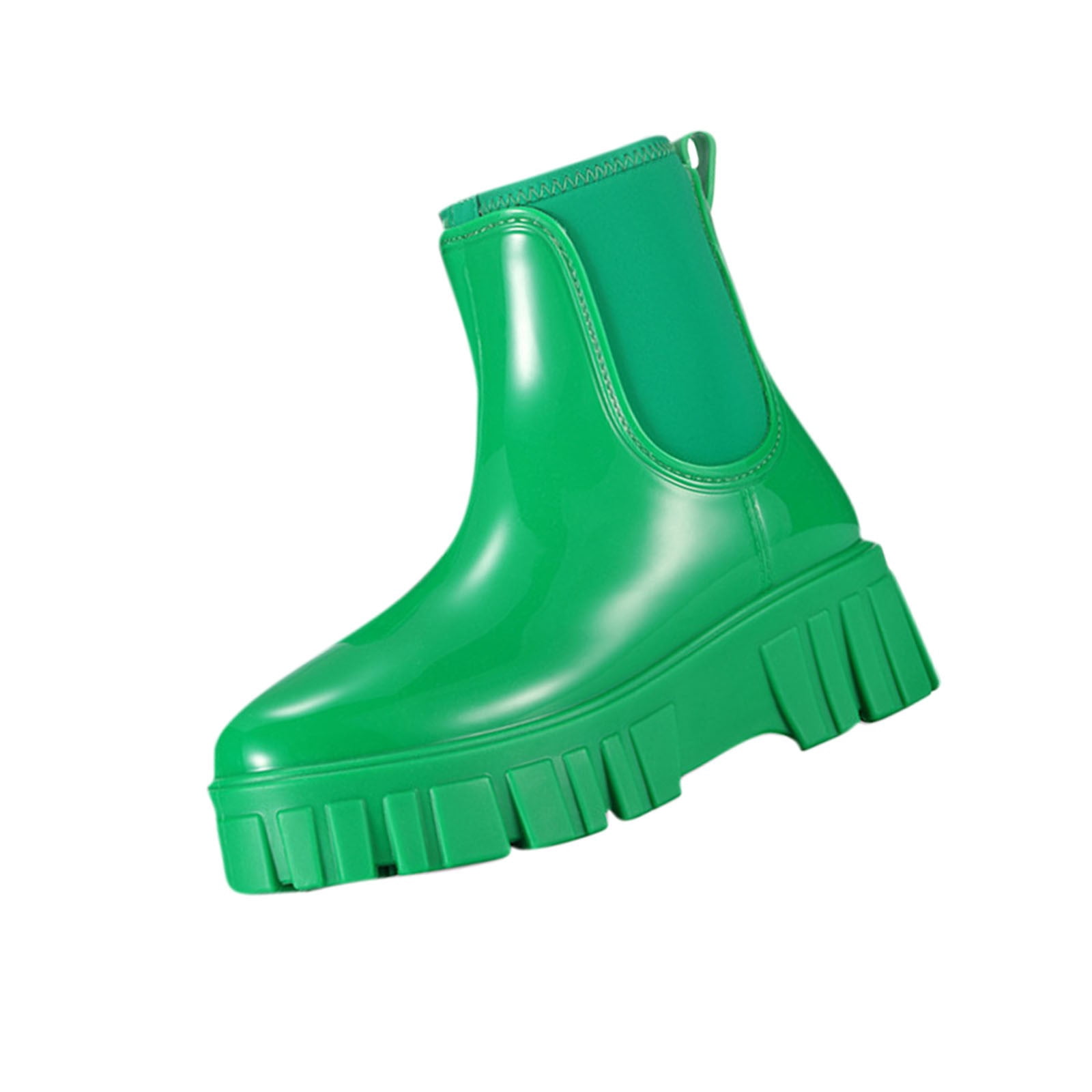 Wowcloth Women's Mid-Calf Rain Boots – Waterproof & Slip-Resistant Solid Color Design for Spring Summer Outdoor Wear, Japanese Style Casual Fashion