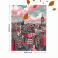 thumbnail image 3 of Dreamy Pink Cloud Cityscape Canvas Print Home Wall Decor, 3 of 8