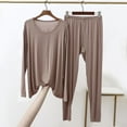 thumbnail image 2 of RYDCOT Men's Modal Pajama Set Long Sleeve Sleep Sets Sleepwear Loungewear Bottom Pants Ultra Soft Comfortable Sleeping Jammies Suit Khaki, 2 of 6