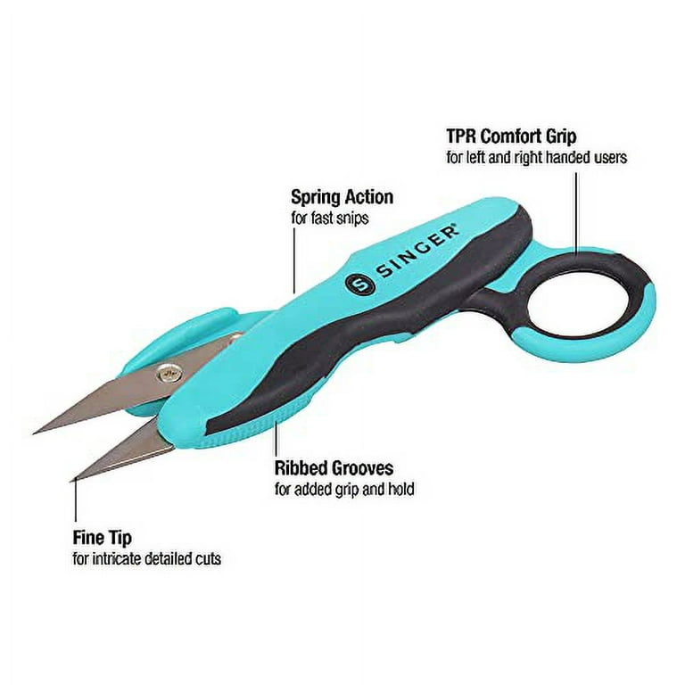 SINGER ProSeries Sewing Scissors Bundle, 8.5 Heavy Duty Fabric Scissors,  4.5 Detail Embroidery Scissors, 5 Thread Snips with Comfort Grip