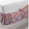 thumbnail image 2 of Ambesonne Multi-color Cartoon Gathered Microfiber Bed Skirt, King, 2 of 2