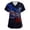 01-Dark Blue, variant on 1776-2026 Scrub Tops for Women 250th Anniversary USA Short Sleeve Vneck Stretch Scrub ShirtNursing Workwear with Pockets 01-Dark Blue 3XL