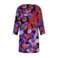 thumbnail image 5 of Vestido de mujer Vintage Casual Vestido con cuello en V Manga larga Suelto con flecos Midi Vestido Pompotops  ghjkhdj17357, 5 of 5