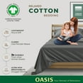 thumbnail image 2 of Thread Spread 100% Organic Cotton Sheets Twin Size - 3 PC Organic Cotton Twin Size Percale Weave Sheet Set, Soft, Cooling, Crisp & Breathable, 16" Deep Pocket Hotel Quality Bedding - Dark Grey, 2 of 7