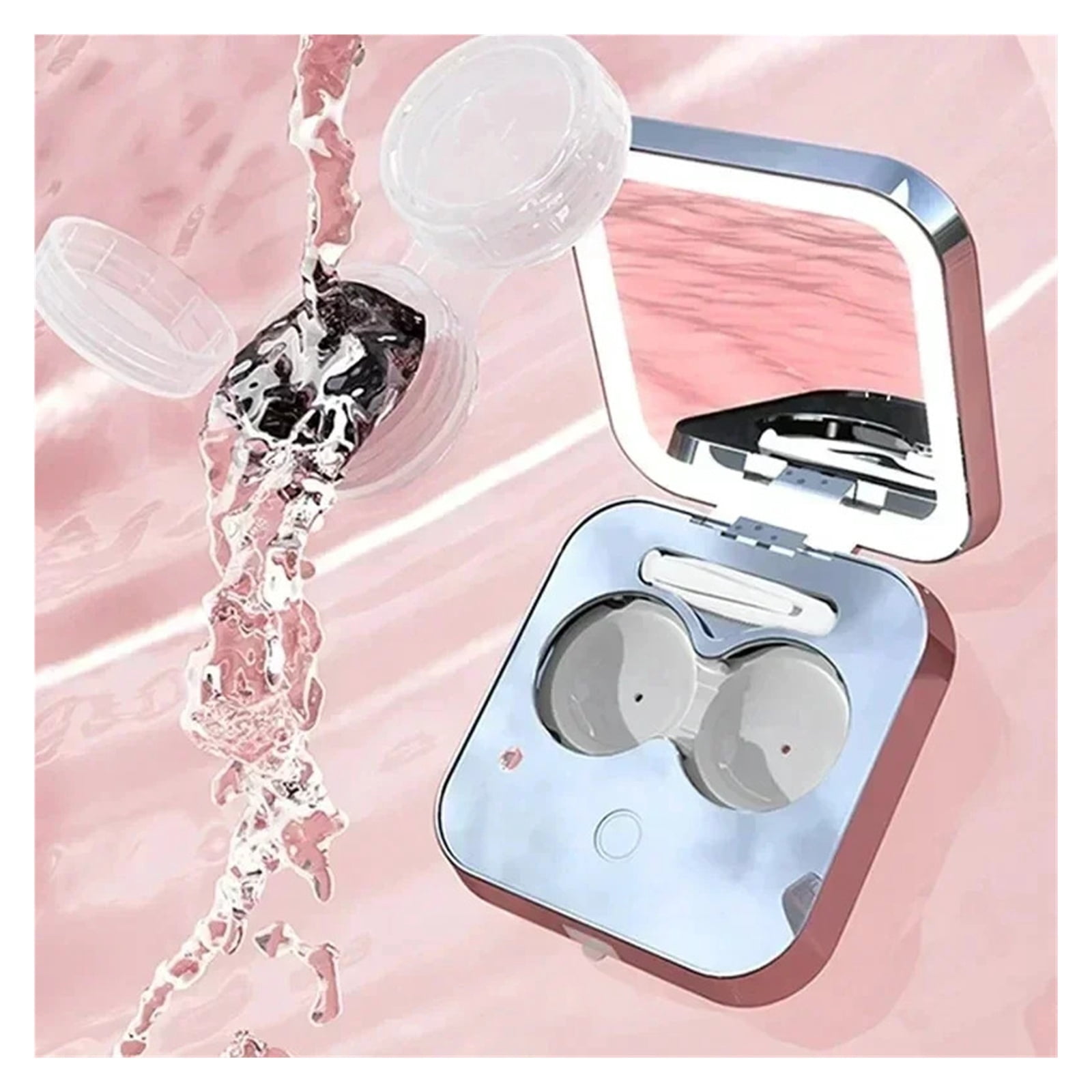 Ultrasonic Cleaner Mini Contact Lens Cleaning Machine Cleaning Case 47000Hz with LED Lights