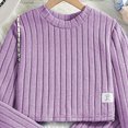 thumbnail image 7 of NOLDARES Infant Kids Girl 2 Piece Winter Clothing Set Long Sleeve Crewneck Tee and Pants Cute Print Outfits Clothes(Purple,11-12 Y), 7 of 7