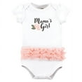 thumbnail image 3 of Hudson Baby Infant Girl Cotton Bodysuits, Mamas Girl Pink Peony Tutu, 9-12 Months, 3 of 5