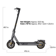 Segway MAX G2 Electric Scooter, 22 mph Max Speed, 43 Miles Max Range, Teens and Adults, Black