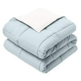 thumbnail image 5 of Reversible Down Comforter, Medium Warmth (49-Ounces of Fill) Oversized King Blanket, Blue-White, 5 of 7