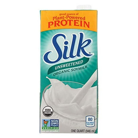 (Pack of 6) Silk Organic Soymilk, Unsweetened, 32 fl