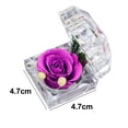 thumbnail image 2 of Caja de anillo acrílica flor eterna rosa regalo de cumpleaños del día de San Valentín para novia., 2 of 5