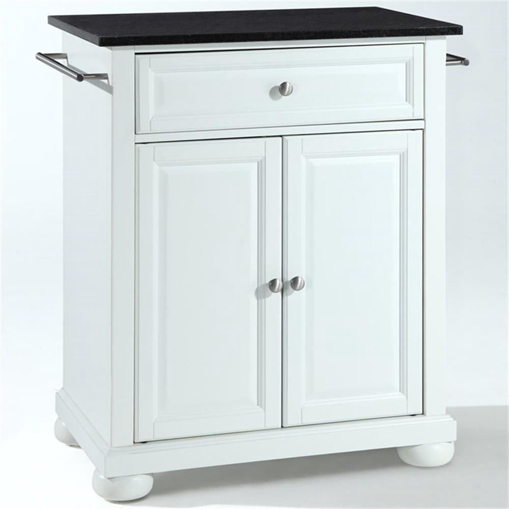 Crosley Furniture Alexandria Solid Wood Portable Kitchen Island in White