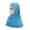 Blue, variant on ZHENHONG Muslim Wrap for Women Women Muslim Hijab Wrap Solid Color Lace Muslim Hijab Wrap Scarf Cap Head Cover