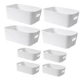 thumbnail image 1 of 8 Pieces Vanity Holder Table Organizers Desk Multipurpose Lightweight Desktop white, 1 of 9