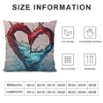 thumbnail image 5 of Orinice Heart Water Digital Art Graphic Decorative Cushion Throw Pillow Cover for Home Couch Living Room Bed Sofa Zipper Closure Year-Round Universal Pillow Case 1PC 24x24in, 5 of 5