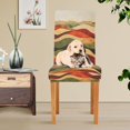 thumbnail image 4 of Yayeee 4 Pack Dining Chair Covers Stretch Parson Chairs Slipcovers Seat Protector, Abstract Desert Pattern, 4 of 6