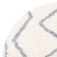 thumbnail image 2 of SAFAVIEH Venus Jonah Abstract Geometric Shag Area Rug, Ivory/Grey, 6'7" x 6'7" Round, 2 of 4