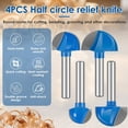 thumbnail image 1 of HLONK 1/4 Inch Shank Cove Box Cemented Router Bit Set Carbide Round Nose Router Bits 5/8inch 3/4inch 7/8inch 1inch, 1 of 9