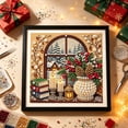 thumbnail image 4 of IPEWLEX Christmas Theme Full Round Drill Diamond Art Kit for Wall Decor & Holiday Gift, Vintage Holiday Patterns with Layered Visual Effect, Easy for Beginners, Includes Tools & Extra Beads, 4 of 6