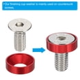 thumbnail image 4 of Uxcell M8 Finish Countersunk Washer Kit, 20 Set Aluminum Alloy Flat Cup Head Screw Gasket, Blue, 4 of 6