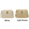 thumbnail image 2 of Boho Mobile Phone Bag Woven Handbag Shoulder Bags Beach Holiday Bag Messenger Bag Straw Crossbody Bag WHITE, 2 of 8