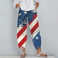 thumbnail image 3 of Tnhcen Women's Summer Loose Fit Wide Leg Pants with Patriotic Print – Casual Basic Style for 4th of July Festive & Comfy S-5XL, 3 of 5