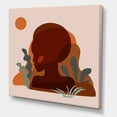 thumbnail image 3 of Designart ' Minimal Silhouette Of African American Woman ' Modern Canvas Wall Art Print, 3 of 4