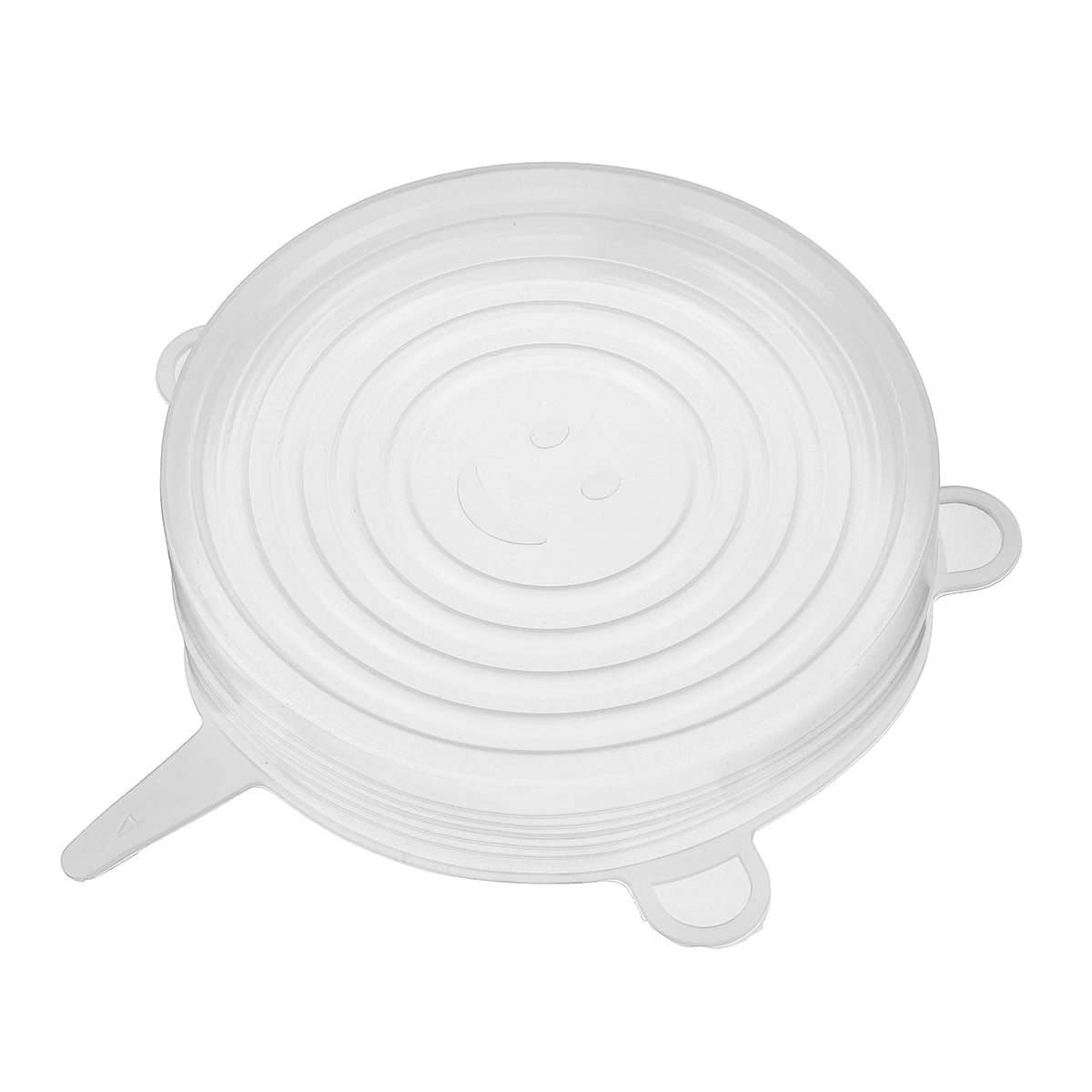 6Pcs Universal Silicone Stretch Lids Suction Cover Cooking Pot Lid-Bowl Pan SET 