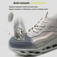 thumbnail image 3 of Men Steel Toe Cap Trainers Women Safety Trainers Breathable Lightweight Work Shoes EU 36-46 Gray, 3 of 6