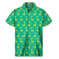 thumbnail image 5 of Camisas hawaianas con estampado 3D de jirafa en blanco y negro para hombre, camisas playeras de manga corta de talla grande, blusas divertidas de fiesta con jirafa, 5 of 5