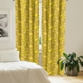 thumbnail image 2 of Ambesonne Botanical Window Curtains, Aster Daisy Blossoms Leaf, Each 28" W x 84" L, Earth Yellow and Marigold, 2 of 3