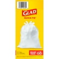 thumbnail image 7 of Glad 13-Gallon Tall Kitchen Quick-Tie Trash Bags, White, 68 Bags, 7 of 7