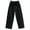 Black, variant on Girl's High-Waisted Cargo Pants: Multiple Pockets, casual daily sports and dancing.