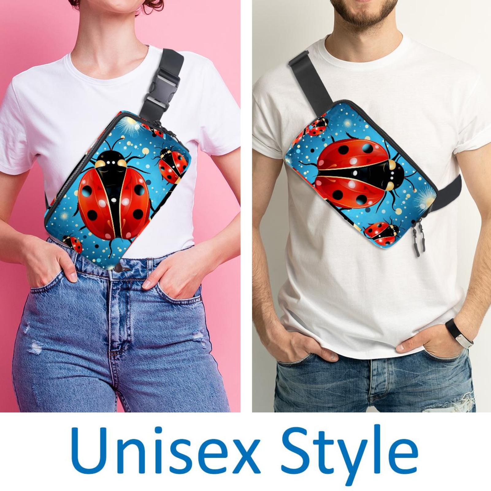 Coccinella septempunctata Running Belt Fanny Packs Waist Packs with Extension Strap Unisex Lightweight Adjustable