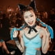thumbnail image 2 of KAKOWELY 1 juego de gargantilla sexy para disfraz de gato, diadema con orejas de gato y cola, accesorio para fiesta, 2 of 5