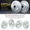 thumbnail image 2 of R1 Concepts Front Brakes and Rotors Kit |Front Brake Pads| Brake Rotors and Pads| Ceramic Brake Pads and Rotors |Hardware Kit |fits 1991-1992 Ford Thunderbird, 1991-1992 Mercury Cougar, 2 of 6