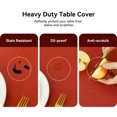 thumbnail image 5 of Romanstile 100% Waterproof Linen Tablecloth 54x78 inch,Rectangle Table Cloth Oil Proof Wipeable for Indoor and Outdoor,Big Red, 5 of 8