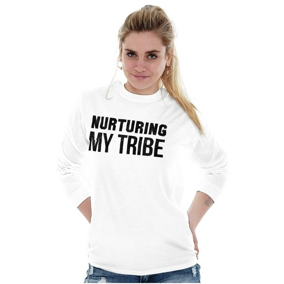 Mothers Love Nurturing My Tribe Cute Women's Long Sleeve T Shirt Brisco Brands S