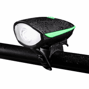 Yidarton Bike Light Headlight Battery Night Rider Flashlight with Horn Bike Accessories Cycling Gear Green