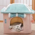 thumbnail image 3 of de gato de japonés, casa para calentar perros, suministros suaves para mascotas, cama para animales , cojín, perrera para perros Yuyangstore Nido Cama Casa, 3 of 8