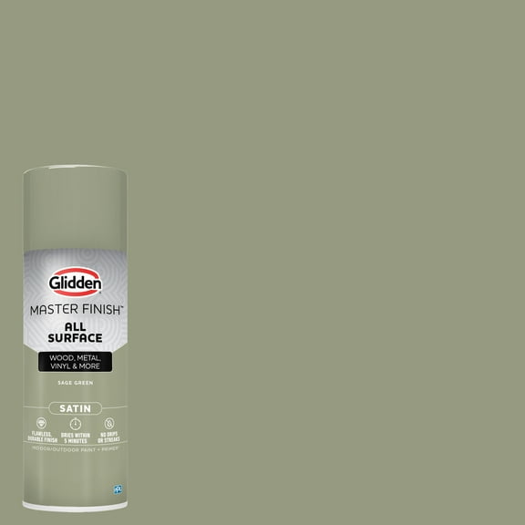 Glidden Master Finish 12 oz. Satin Green Sage Interior/Exterior All Surface Spray Paint and Primer