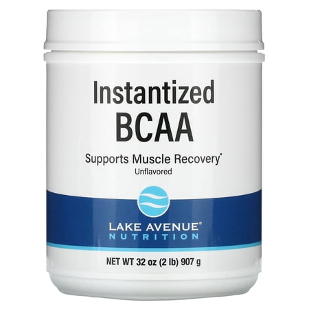 Instantized BCAA Powder  Unflavored  32 oz (907 g)  Lake Avenue Nutrition
