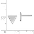 thumbnail image 3 of 14k White Gold Triangle Post Earring, 3 of 3
