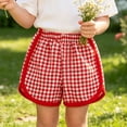 thumbnail image 2 of Diufon Kids Shorts Boys Girls Elastic High Waist Sport Running Gingham Shorts Summer Fashion Plaid Short Pants, 2 of 9