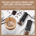 thumbnail image 3 of Leyfeng Coffee Grinder, Manual Coffee Bean Grinder, Capacity 25G with Ceramic Conical Burr, 30 Coarseness Settings, Portable Travel Espresso Coffee Hand Grinder with Hand Crank & Cleaning Brush, 3 of 8