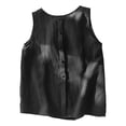 thumbnail image 4 of Tweang Sleeveless Shirts for Women Flowy Casual Shirts Loose Fit Sleeveless Shirt Halter Solid Color Elegant Gauze Camisoles T-shirt Blouses Vest Womens Cotton Linen Sleeveless Tank Tops Black L, 4 of 6