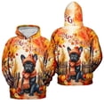 thumbnail image 3 of Happy Thanksgiving French Bulldog Give Thanks Fall Beanie Scarf Welcome All Over Print 3D Hoodie Unisex Merch Hoodies Dog Lover Gifts - 00020, 3 of 6