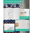 thumbnail image 4 of No Hook Shower Curtain with Snap in Liner, Boho Style Bohemia Purple Navy Blue Orange Hotel Shower Curtains for Bathroom, Washable Shower Curtain Liner Set with Mesh Top Window, 54"x78", 4 of 6