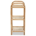 thumbnail image 4 of Baxton Studio Barras Modern Bohemian Natural Brown Finished Rattan 3-Tier Display Shelf, 4 of 6